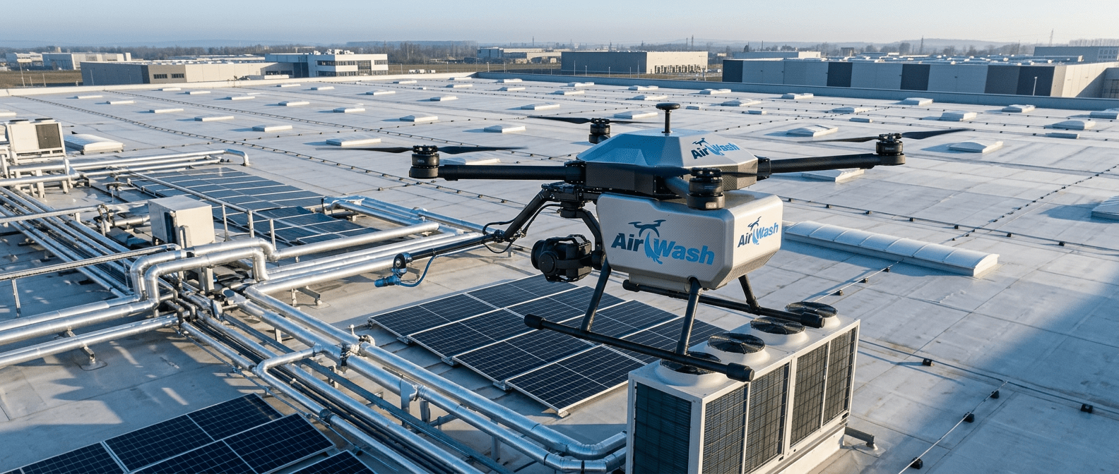 inspekcja dronem obiektu przemysłowego